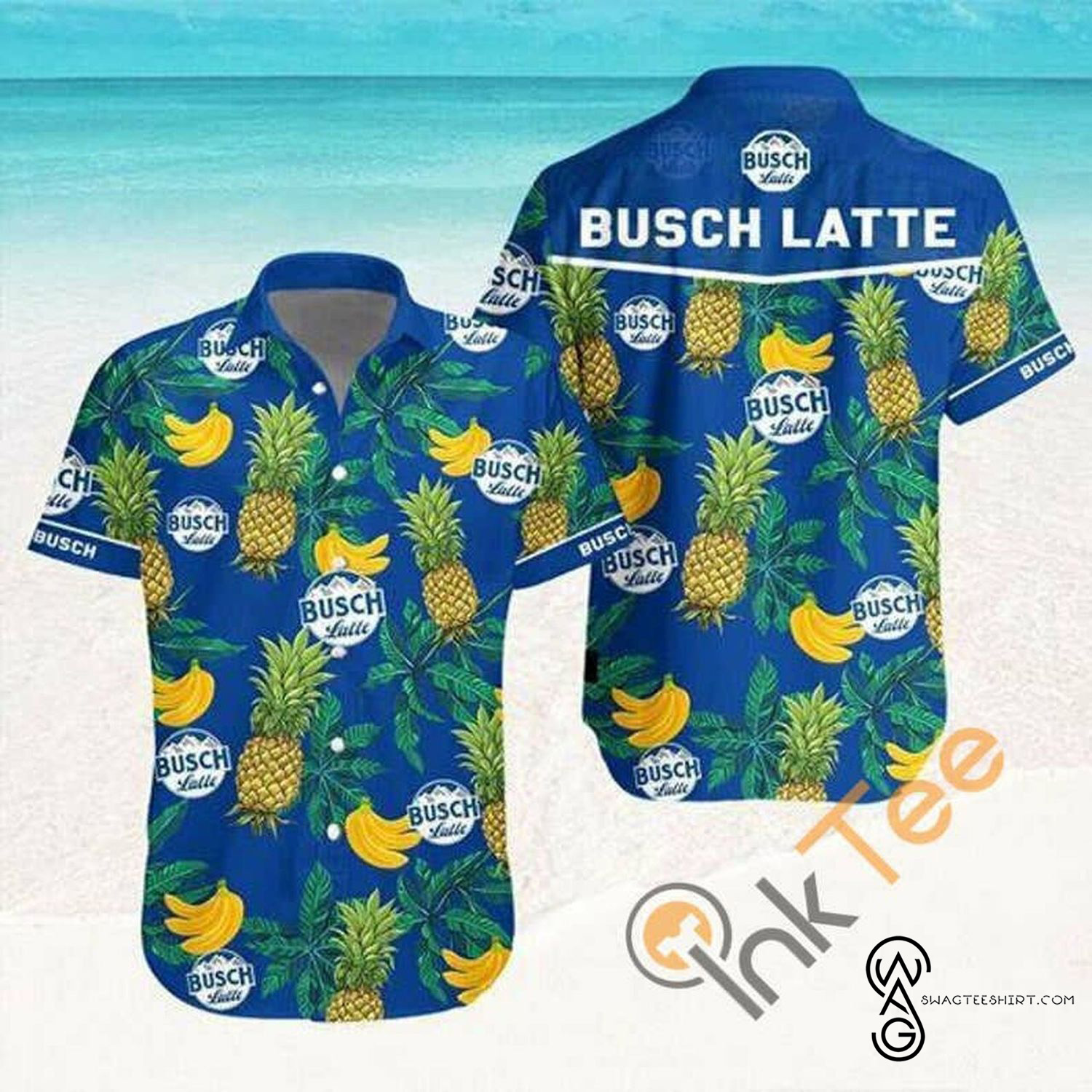 [Top Trending] Busch Beer American Flag Busch Latte Drinking Beer Lover Beach Summer Full Printing Hawaiian Shirt